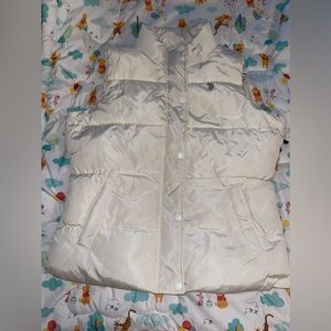 NEW White Polo quilted vest
